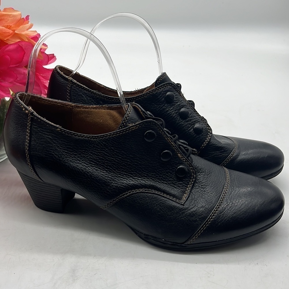 Montana Black Leather Heels Sz 11. BHE0965C